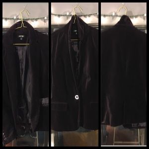 Velvet dark purple blazer